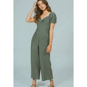 NWT Sage green twist front MinkPink Jumpsuit XS